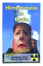 Hirnschmelze in Berlin (Plakat eines Demonstranten)